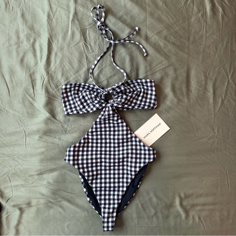 NWT Mara Hoffman Gingham Monokini - $345 MSRP